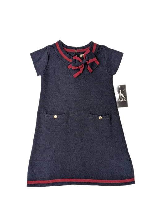 Navy w/ Berry Bow Detail Dress