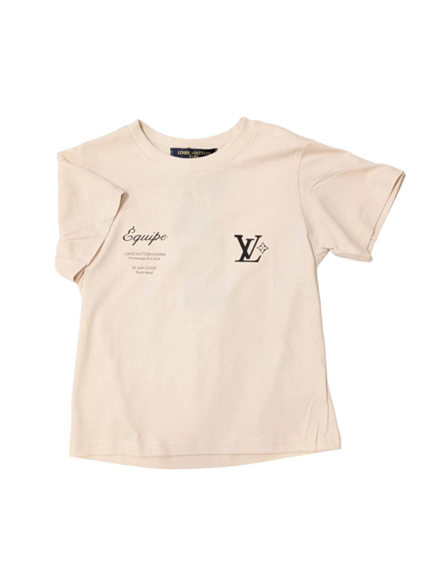 LV T-Shirt - Beige & Black