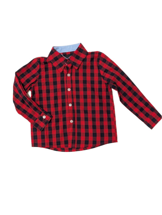 Navy & Red Plaid Shirt