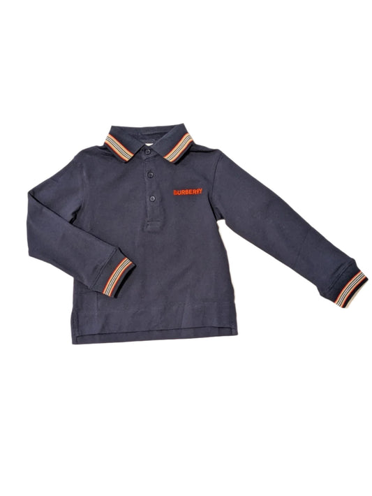 Burberry Long sleeve Polo- Navy Blue